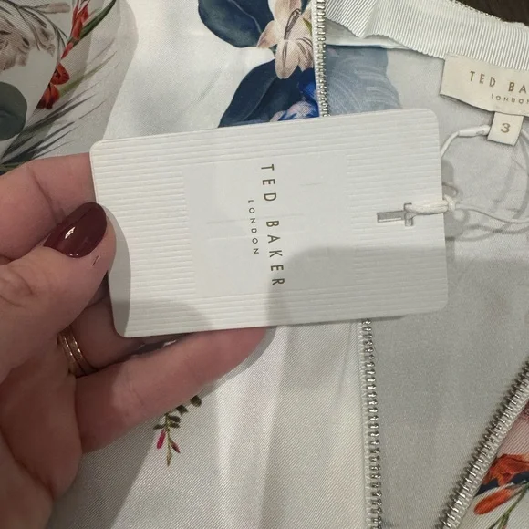 Ted Baker Floral Bomber Jacket - White and Multicolor NWT - Picture 4 of 11
